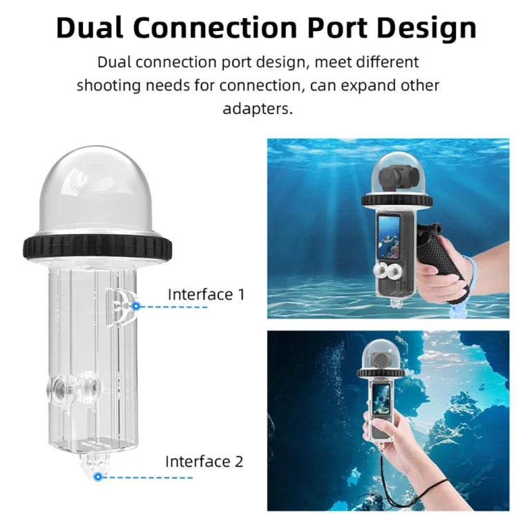 For DJI Osmo Pocket 3 BRDRC 40m Depth Water-resistant Case Diving Housing Cover(Black Handle)