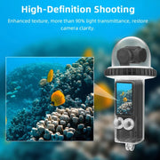 For DJI Osmo Pocket 3 BRDRC 40m Depth Water-resistant Case Diving Housing Cover(Black Handle)