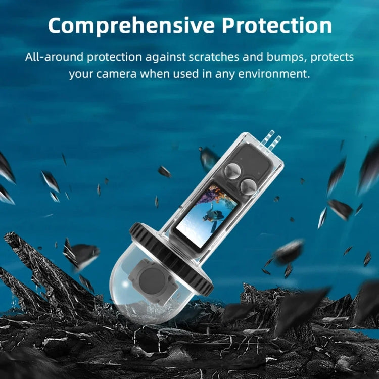 For DJI Osmo Pocket 3 BRDRC 40m Depth Water-resistant Case Diving Housing Cover(Black Handle)