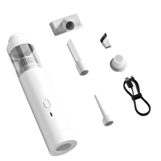 SUITU ST-6676 7pcs /Set Cordless Vehicle Vacuum Cleaner Home And Car Brushless Cylinder Blower(White)