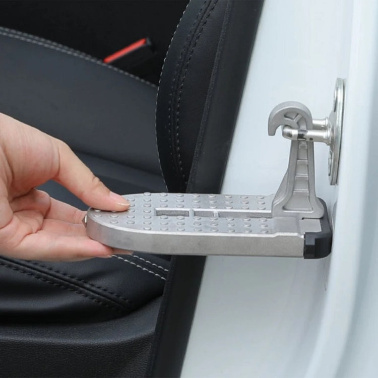 Car Hook Door Foldable Foot Pedal with Safety Hammer(Black)