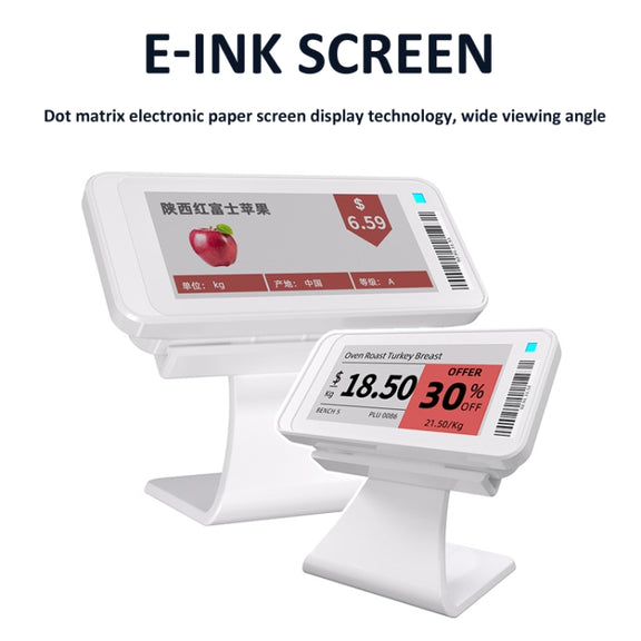 2.1 Inch E-ink Screen Bluetooth Smart Electronic Labels Support Custom Text/Picture/QR Code/Barcode