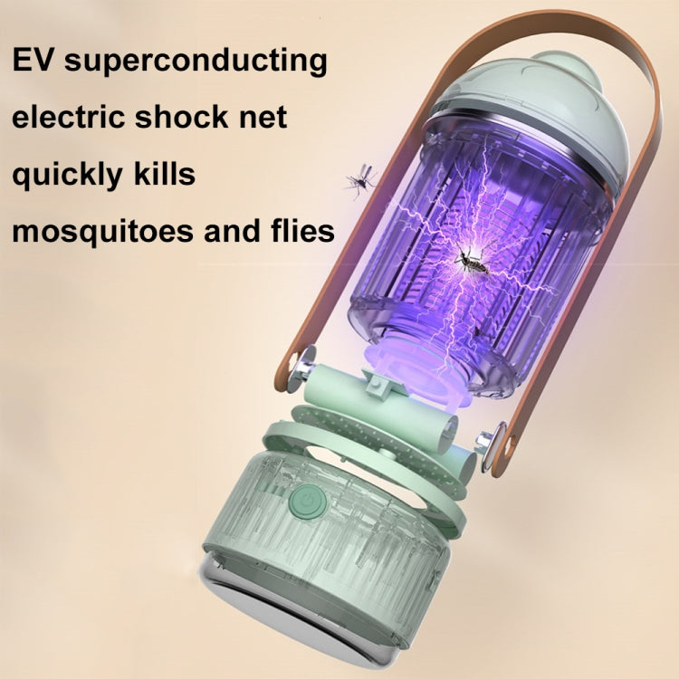 Electric Shock Type Home Night Light Mosquito Killer Outdoor Camping Lamp, Spec: 4000 mAh(Yellow)
