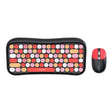 T-WOLF TF660 2.4G+5.0 Bluetooth Dual-Mode Retro Wireless Keyboard And Mouse Set(Black Red) - free shipping - PMC TechLife - Order now!