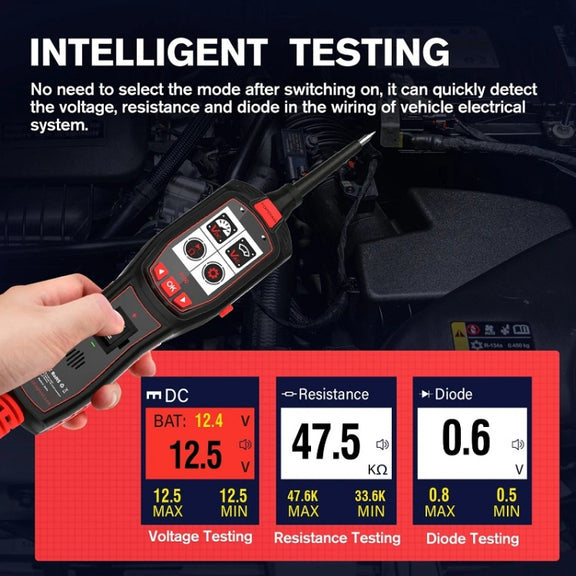 JDiag 6-30V Electrical Detector Fuel Injector Signal Detection Vehicle System Diagnosis(P150)