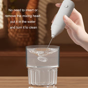 Mini Electric Handheld Milk Frother Cream Stirrer(Black)