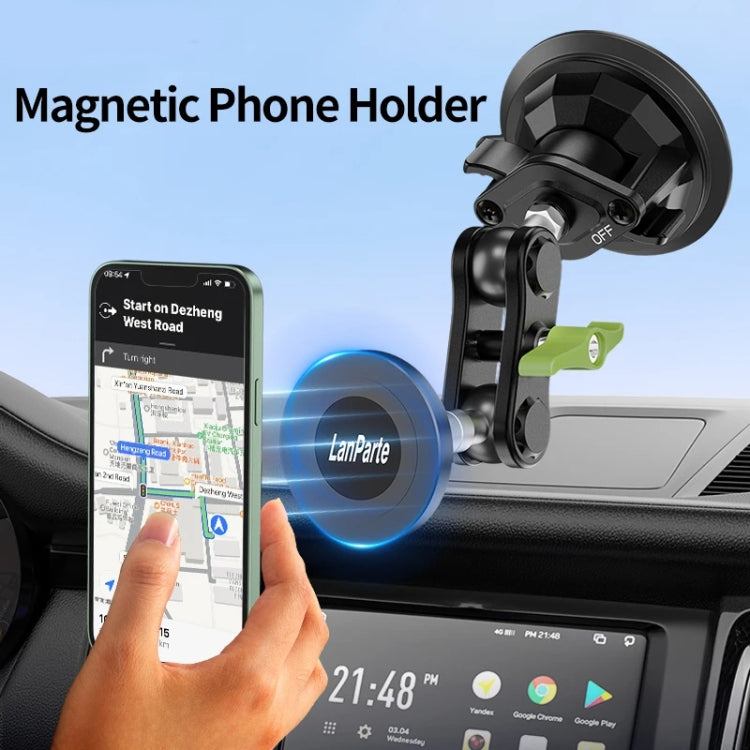 Lanparte Magnetic Car Phone Holder Adjustable Suction Cup Navigation Stand RBA-M01N