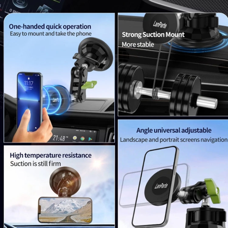 Lanparte Magnetic Car Phone Holder Adjustable Suction Cup Navigation Stand RBA-M01N