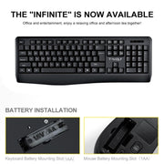 T-WOLF TF-100 2.4G Bluetooth Laptop Office Wireless Keyboard and Mouse Set(Set)