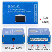 Li-Ion Battery LED Digital Display Balance Charging Case With Power Supply, US Plug(Blue)