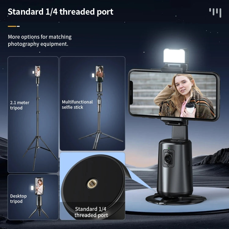 Pixel A200  Auto Tracking Gimbal Stabilizer 360 Degree Rotation Selfie Stick With Fill Light Set 1