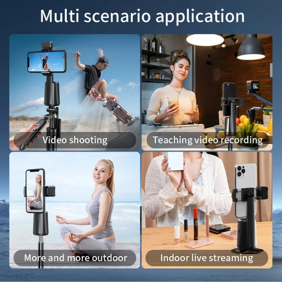 Pixel A200  Auto Tracking Gimbal Stabilizer 360 Degree Rotation Selfie Stick With Fill Light Set 1