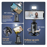 Pixel A200  Auto Tracking Gimbal Stabilizer 360 Degree Rotation Selfie Stick With Fill Light Set 1