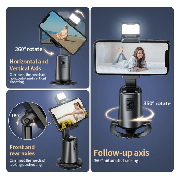 Pixel A200  Auto Tracking Gimbal Stabilizer 360 Degree Rotation Selfie Stick With Fill Light Set 1