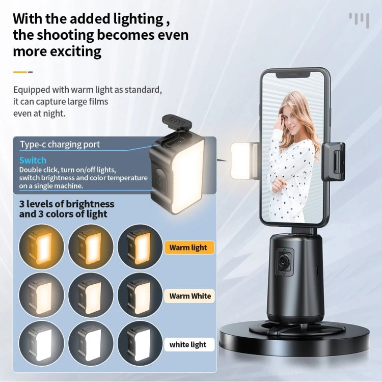 Pixel A200  Auto Tracking Gimbal Stabilizer 360 Degree Rotation Selfie Stick With Fill Light Set 1