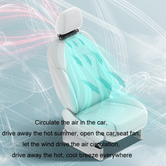 Car Turbine High Wind USB Plug-in Seat Back Fan(CF03 White)