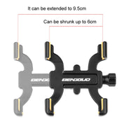 BENGGUO Bicycle Aluminum Alloy Four-claw Cycling Mobile Phone Holder, Model: Stem Style