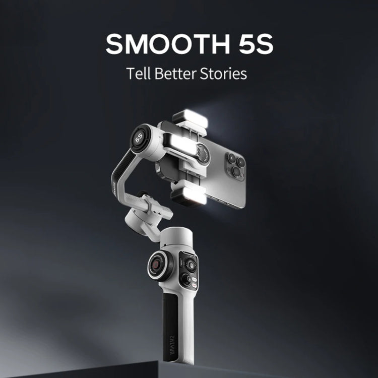 ZHIYUN Smooth 5S 3-Axis Smartphone Handheld Gimbals Stabilizer, Spec: Standard White