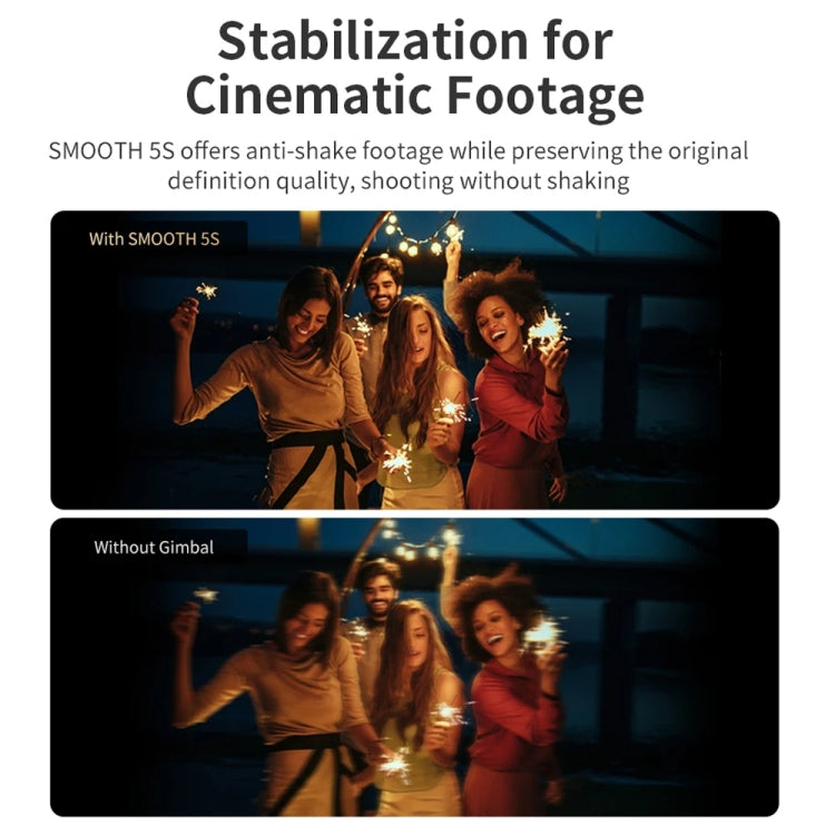 ZHIYUN Smooth 5S 3-Axis Smartphone Handheld Gimbals Stabilizer, Spec: Standard White