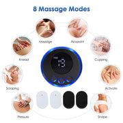 SC-195B Mini Cervical Massage Stickers EMS Pulse Meridian Therapy Instrument, Spec: 4-In-1 Remote Upgrade