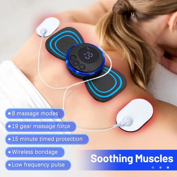 SC-195B Mini Cervical Massage Stickers EMS Pulse Meridian Therapy Instrument, Spec: 4-In-1 Remote Upgrade