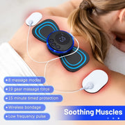 SC-195B Mini Cervical Massage Stickers EMS Pulse Meridian Therapy Instrument, Spec: 4-In-1 Upgrade Jack