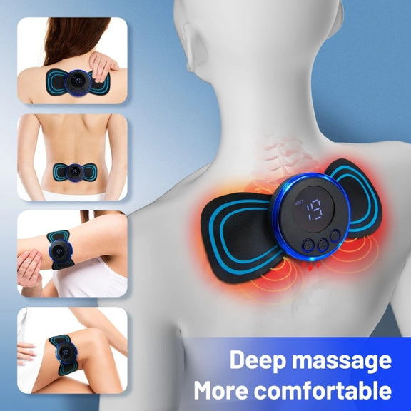 SC-195B Mini Cervical Massage Stickers EMS Pulse Meridian Therapy Instrument, Spec: 2-In-1 Remote Upgrade Jack