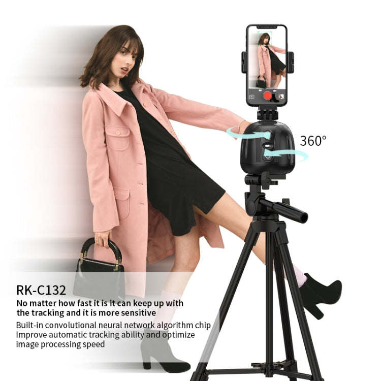360 Degree Intelligent Follow Live Video Recording Desktop Stabilizer(Black)