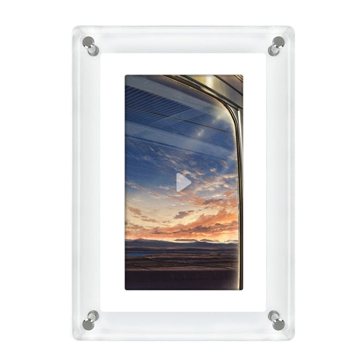 5 Inch HD Digital Photo Frame Crystal Advertising Player 1080P Motion Video Picture Display Player(EU Plug)