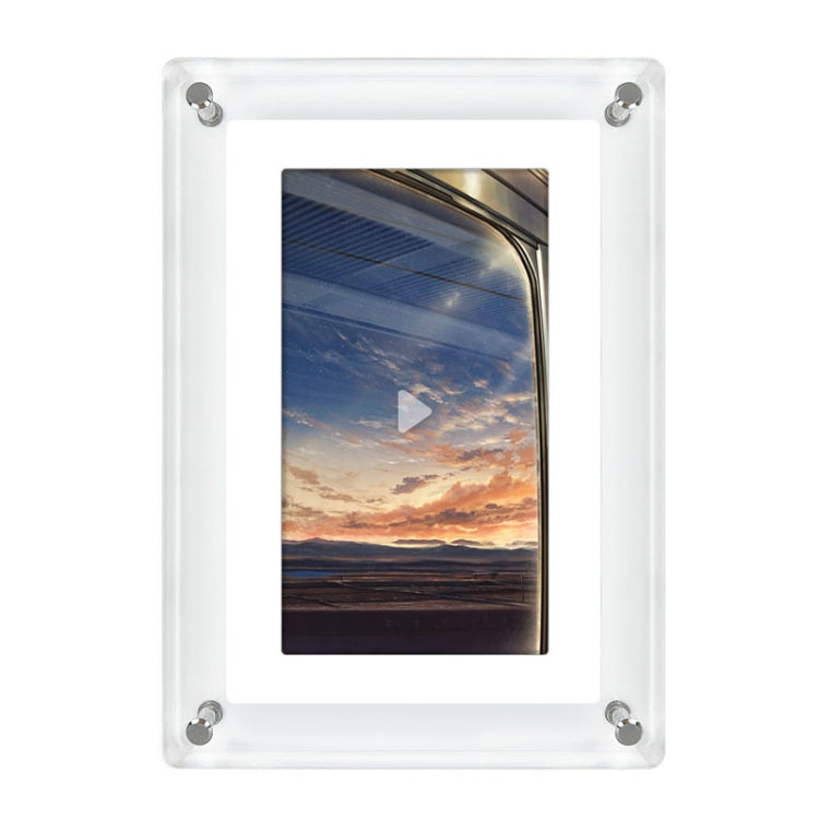 5 Inch HD Digital Photo Frame Crystal Advertising Player 1080P Motion Video Picture Display Player(UK Plug)