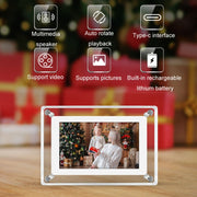 5 Inch HD Digital Photo Frame Crystal Advertising Player 1080P Motion Video Picture Display Player(UK Plug)