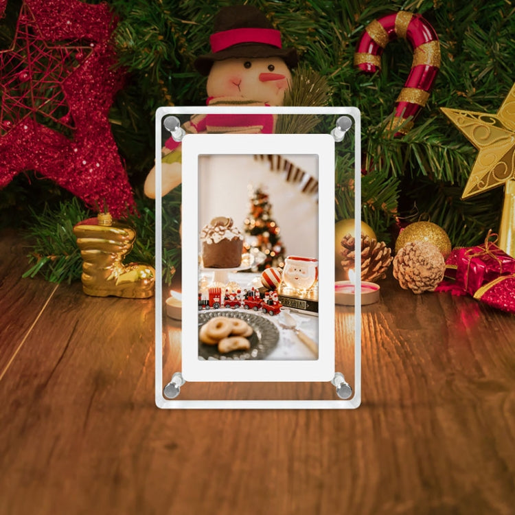 5 Inch HD Digital Photo Frame Crystal Advertising Player 1080P Motion Video Picture Display Player(EU Plug)