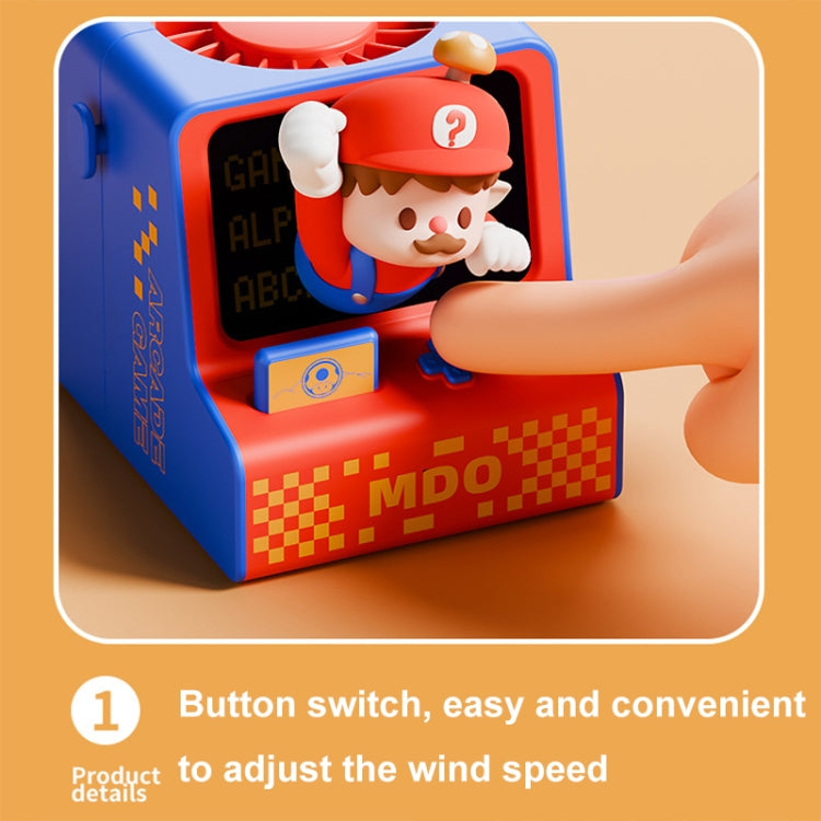 Cartoon Game Console Shape USB Charging Portable Bladeless Halter Fan(Beat Gophers)