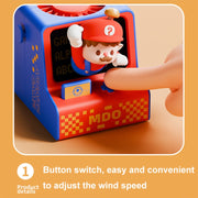 Cartoon Game Console Shape USB Charging Portable Bladeless Halter Fan(Beat Gophers)