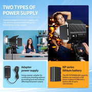 Pixel  P30 20W 2500-6500K 2400Lux Dual Color Temperature Photography Fill Light Standard Set