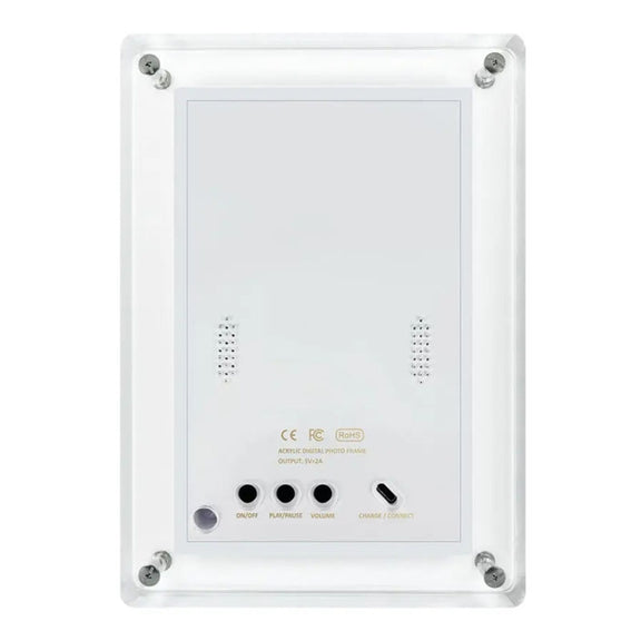 7 Inch Acrylic HD Digital Photo Frame Desktop Smart Motion Video Player Ornament(UK Plug)