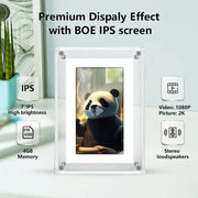 7 Inch Acrylic HD Digital Photo Frame Desktop Smart Motion Video Player Ornament(UK Plug)