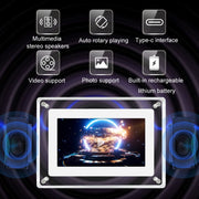 7 Inch Acrylic HD Digital Photo Frame Desktop Smart Motion Video Player Ornament(UK Plug)