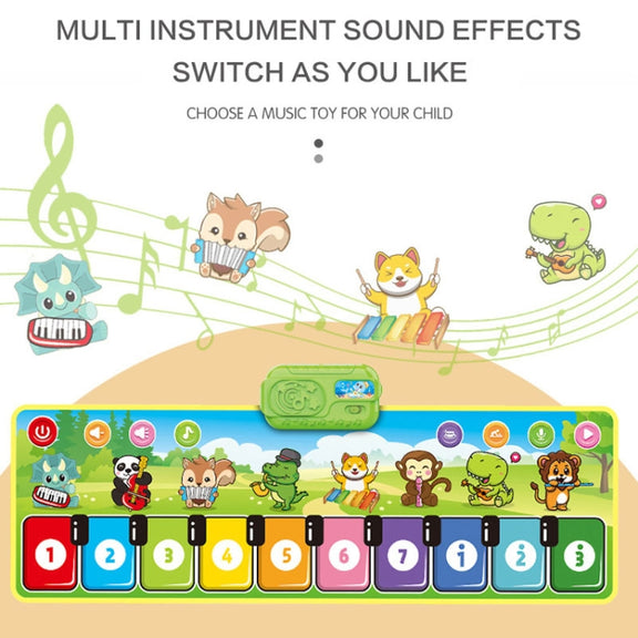 110x36cm Children Piano Mat Footsteps Music Dancing Blanket Parent-Child Multifunctional Game Blanket