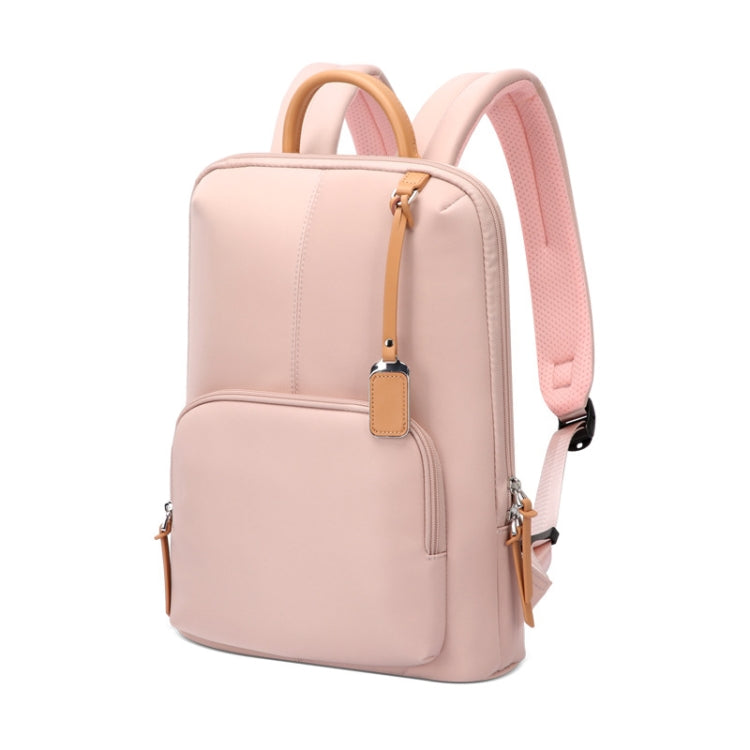Bopai 62-126521 14-inch Laptop Thin and Light Business Water-resistant Backpack(Pink)