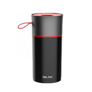 BEN.JACK Cylindrical Car Water Cup Holder Tissue Box(Black Red)