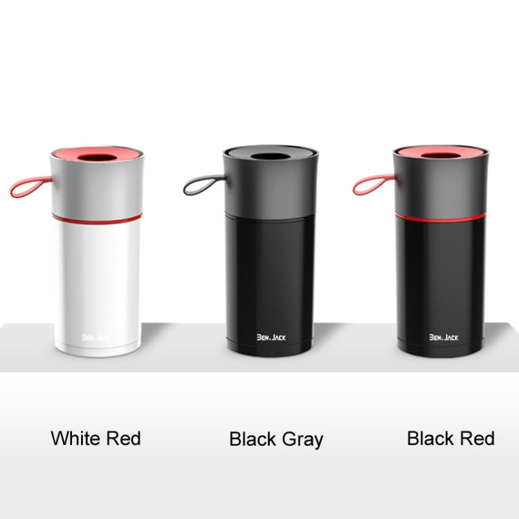 BEN.JACK Cylindrical Car Water Cup Holder Tissue Box(Black Red)