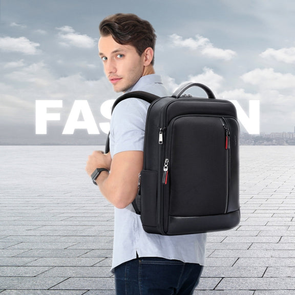Bopai 751-006641A Large Capacity Anti-theft Water-resistant Laptop Business Backpack(Black)