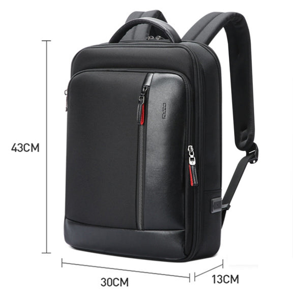 Bopai 751-006641A Large Capacity Anti-theft Water-resistant Laptop Business Backpack(Black)