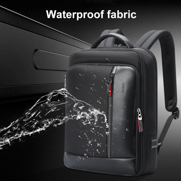 Bopai 751-006641A Large Capacity Anti-theft Water-resistant Laptop Business Backpack(Black)