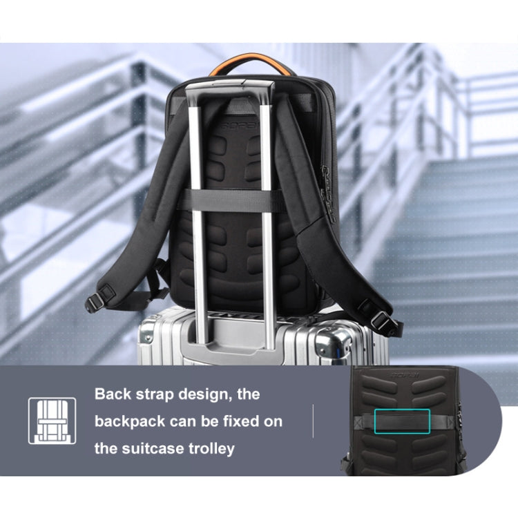 Bopai 751-006641A Large Capacity Anti-theft Water-resistant Laptop Business Backpack(Black)