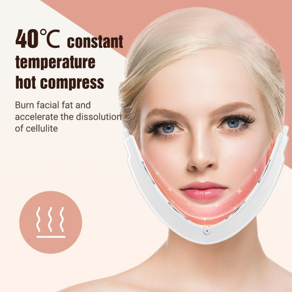 S1 EMS Microcurrent Colored Light Massage Beauty Instrument Remote Face Slimming Device(White)