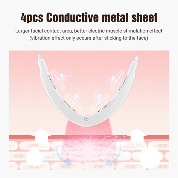 S1 EMS Microcurrent Colored Light Massage Beauty Instrument Remote Face Slimming Device(White)