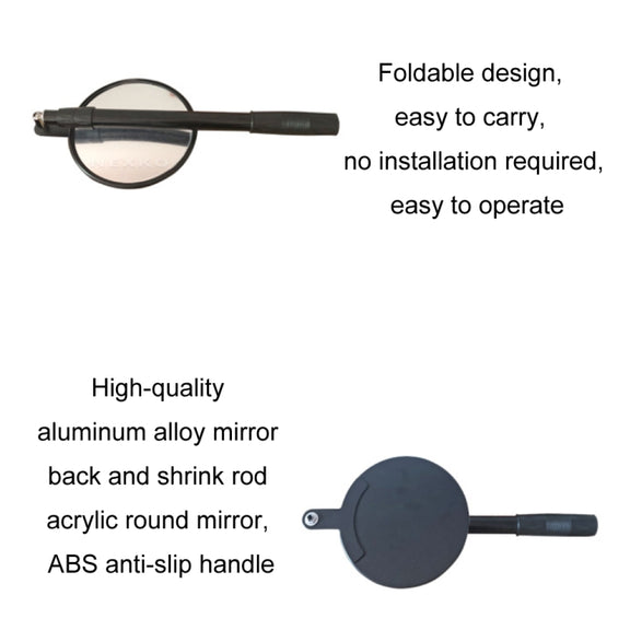 20cm Retractable Acrylic Handheld Explosion-proof Vehicle Inspection Mirror(PM220)