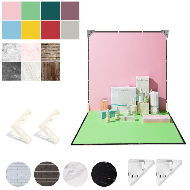 2pcs 60cm Double-Sided Background Board + 7pcs Backdrop Paper Photography Props Set, Spec: Set 3